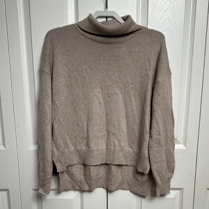 Cozy Taupe Turtleneck Sweater